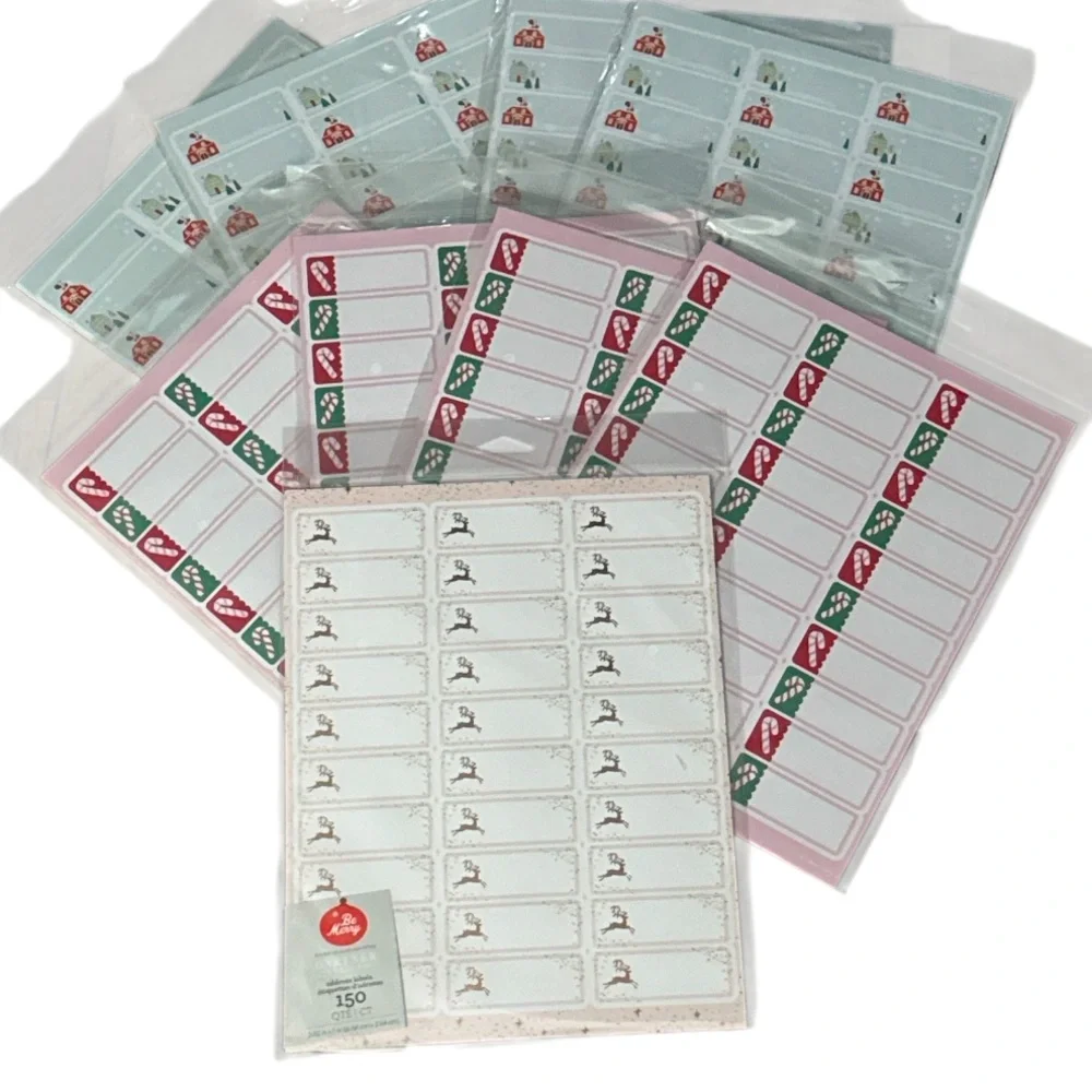 9 packs Gartner Studios Be Merry Christmas Holiday address labels 1,350 total